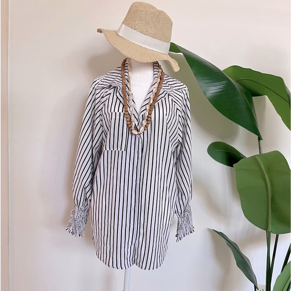 Striped Blouse / Coverup - Picture 3 of 5